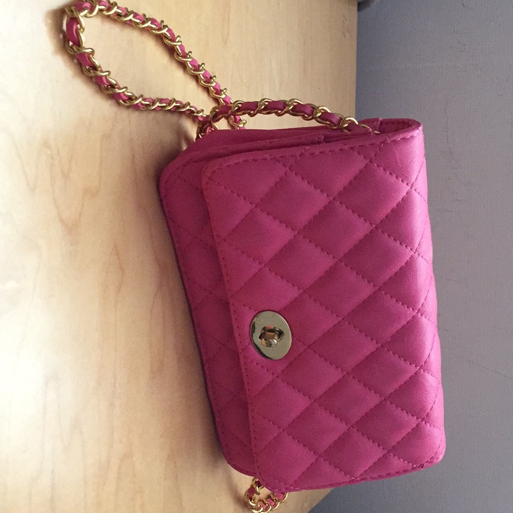 Pink Quilted Crossbody
